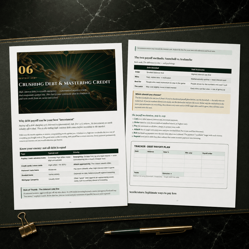 Become Wealthy in 2027 — PDF Guide + Excel Trackers